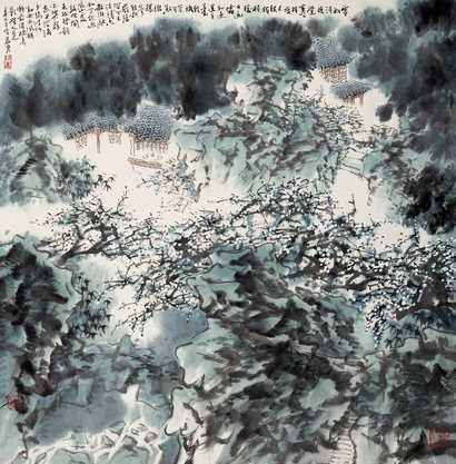 孙君良 辛巳（2001年）作 香雪海 镜心